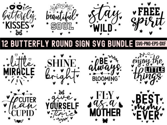 12 Butterfly Round Sign Svg Bundle: A Strategic Design Resource for Creatives and Entrepreneurs