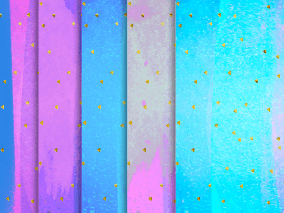 5 Rainbow Glitter Digital Paper Pack