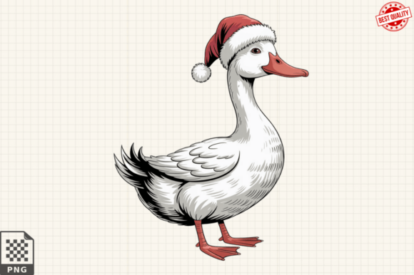 Christmas Silly Goose Clipart PNG