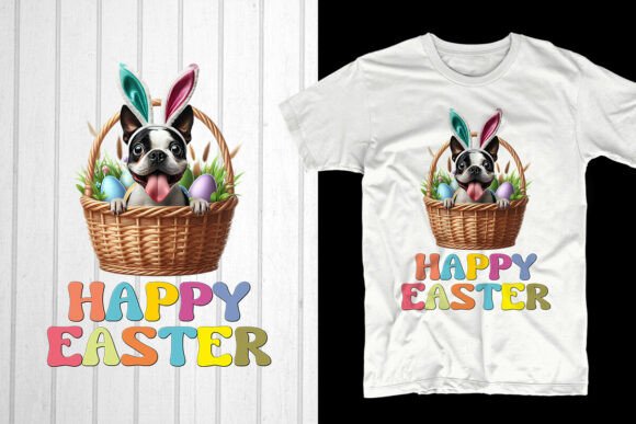 Happy Easter Boston Terrier Dog: A Unique Design for Your POD Business