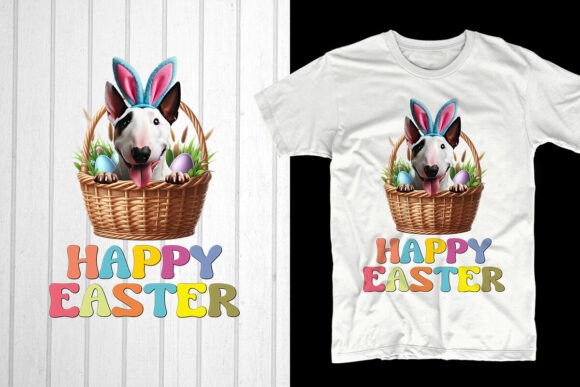 Happy Easter Bull Terrier Dog