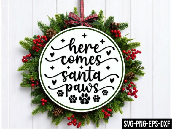 Here Comes Santa Paws Svg