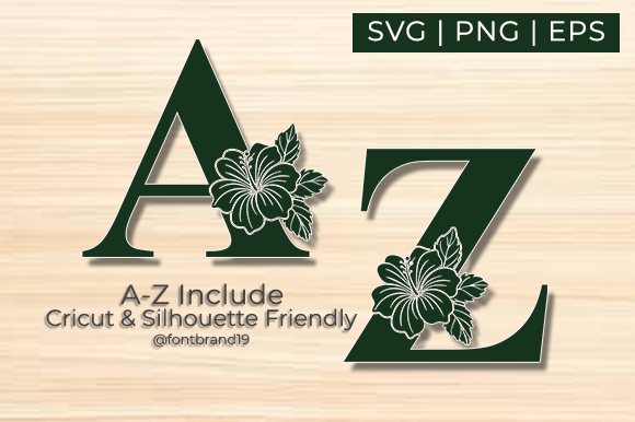 Hibiscus Floral Monogram SVG: A Tropical Touch for Your Creative Projects