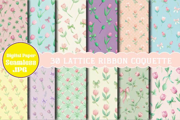 Lattice Ribbon Coquette Background: A Versatile Design for Creative Projects