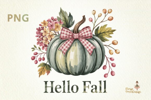 Watercolor Fall Pumpkin Clipart PNG: A Cozy Addition to Your Seasonal Designs